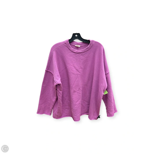 Sweatshirt Crewneck By Eileen Fisher In Purple, Size: Xl