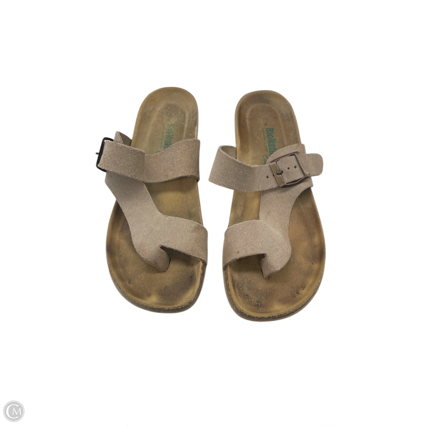 Sandals Heels Wedge By Clothes Mentor In Tan, Size: 8