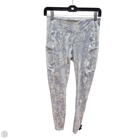 Athletic Leggings By Lululemon In Grey & White, Size: 6