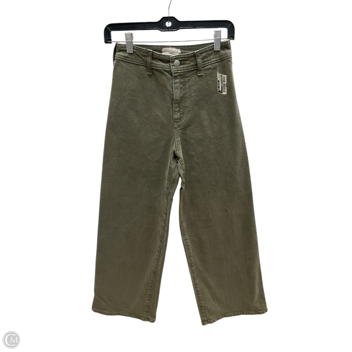 Jeans Wide Leg By Universal Thread In Green Denim, Size: Xxs