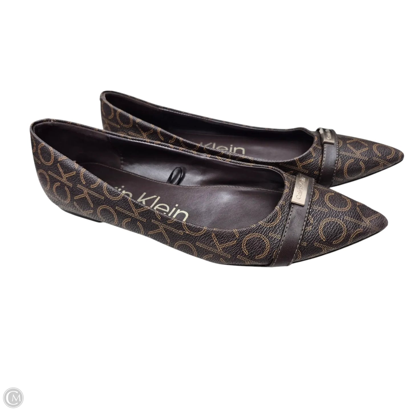 Shoes Flats By Calvin Klein In Brown, Size: 9