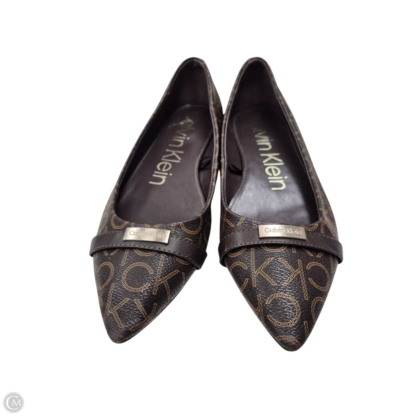 Shoes Flats By Calvin Klein In Brown, Size: 9