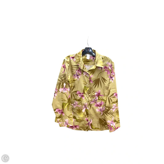 Tunic 3/4 Sleeve By Chicos In Zebra Print, Size: L