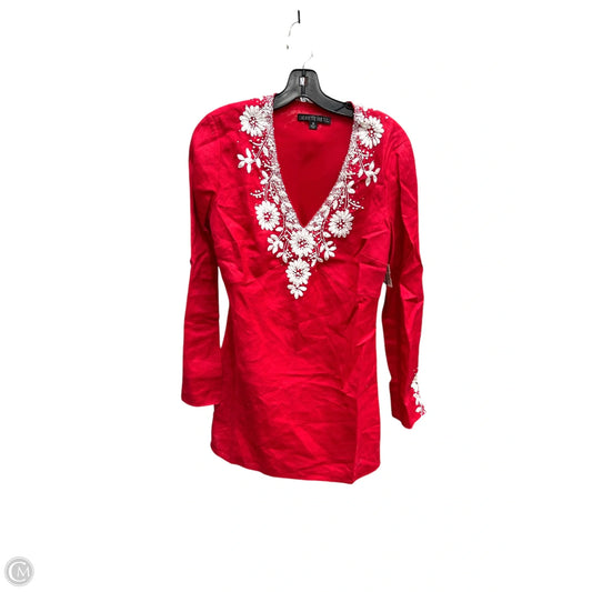 Tunic Designer By Lafayette 148 In Red & White, Size: 10