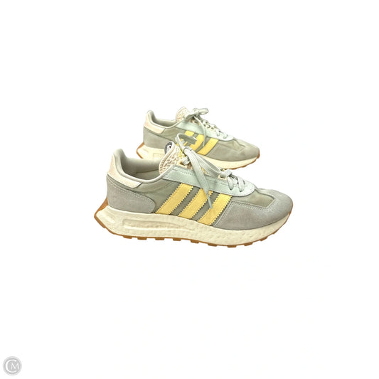 Shoes Athletic By Adidas In Green & Yellow, Size: 8.5