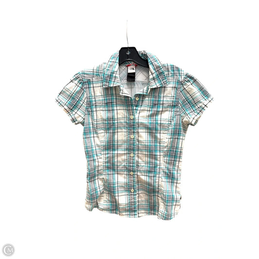 Top Short Sleeve By The North Face In Plaid Pattern, Size: S