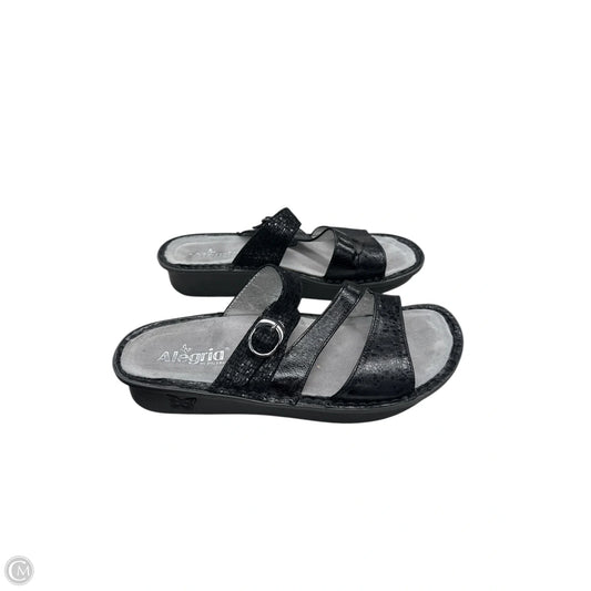 Sandals Heels Wedge By Alegria In Black, Size: 10