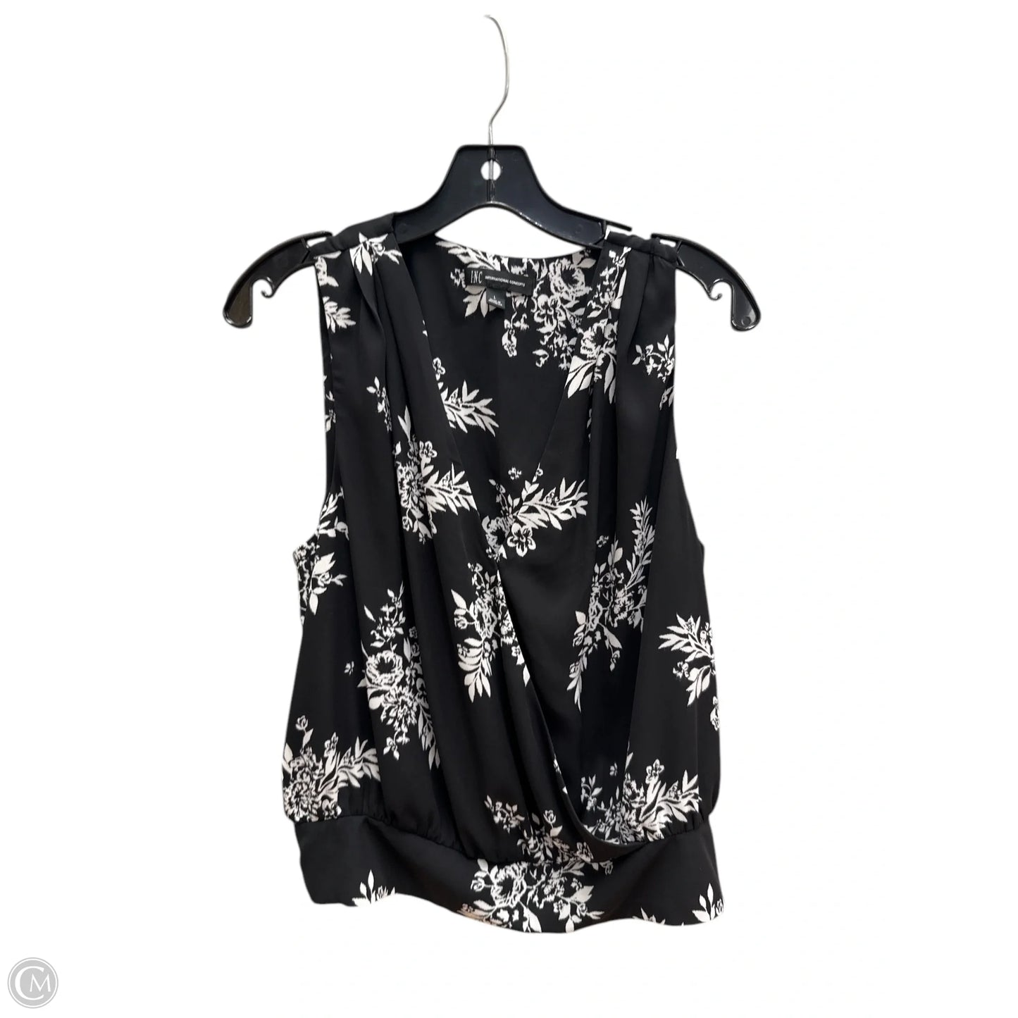 Top Sleeveless By Inc In Black & White, Size: L