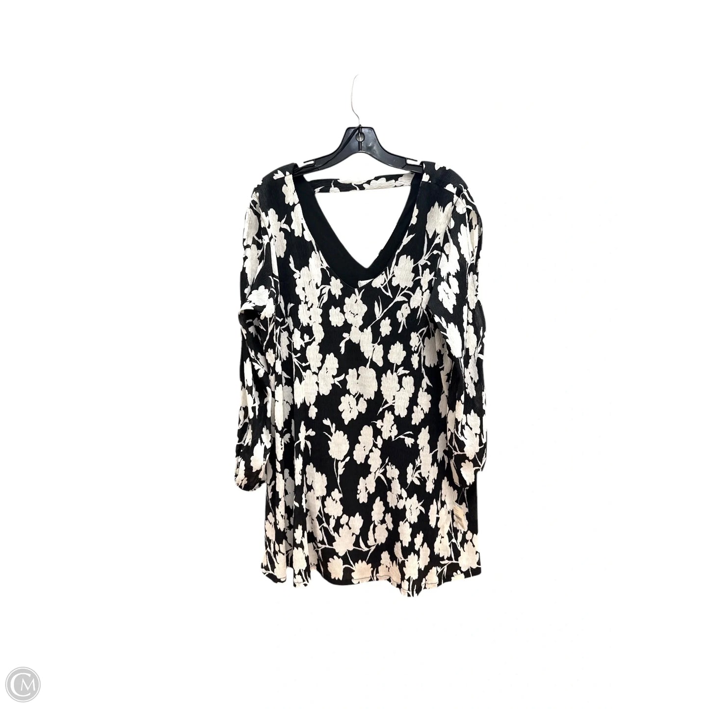 Dress Casual Midi By Signature By Robbie Bee In Black & White, Size: 16