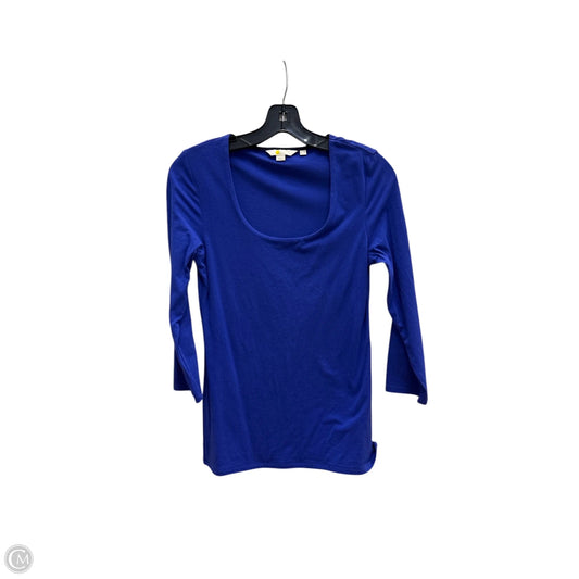 Top 3/4 Sleeve By Boden In Blue, Size: 6