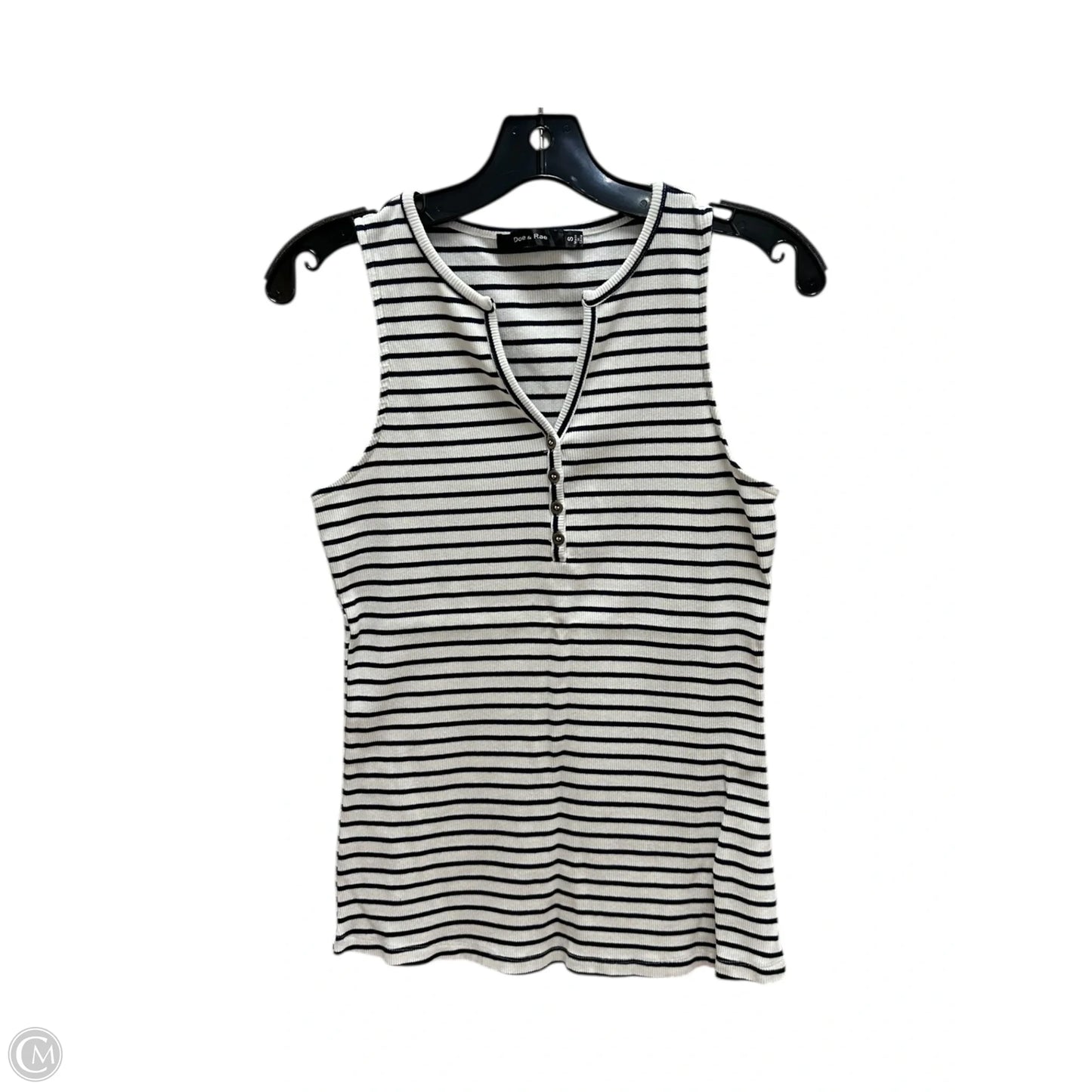 Top Sleeveless By Doe & Rae In Striped Pattern, Size: S