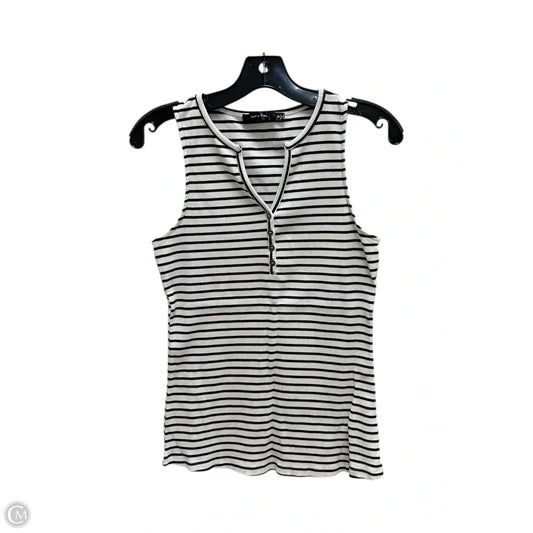 Top Sleeveless By Doe & Rae In Striped Pattern, Size: S