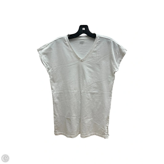 Top Short Sleeve Basic By Lands End In White, Size: Xs