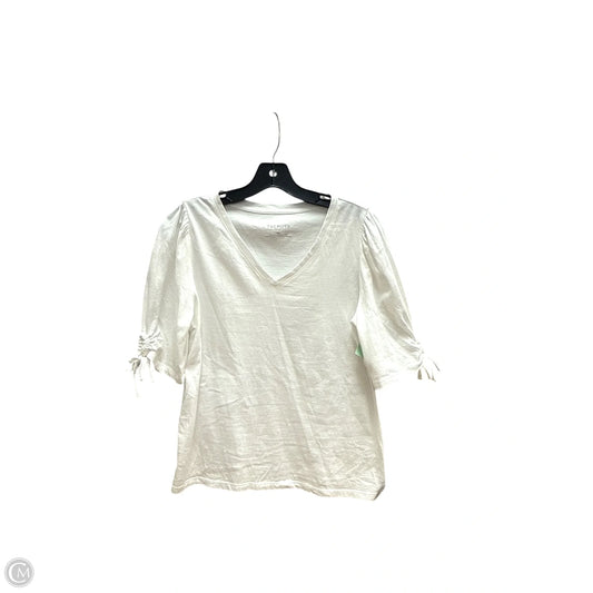 Top Short Sleeve By Talbots In White, Size: Mp