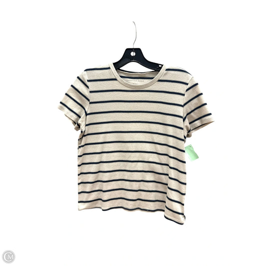 Top Short Sleeve By American Eagle In Striped Pattern, Size: M