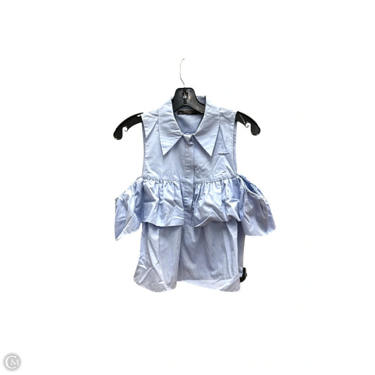 Top Short Sleeve By Zara In Blue, Size: Xs