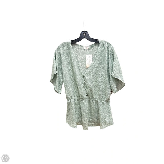 Top Short Sleeve By Sienna Sky In Green, Size: L