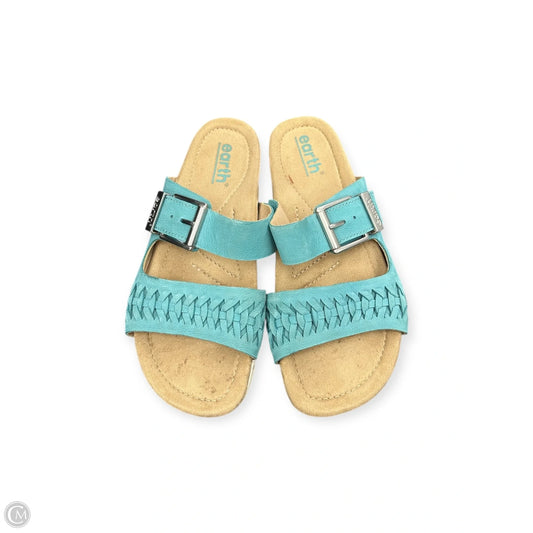 Sandals Flats By Earth In Aqua, Size: 8