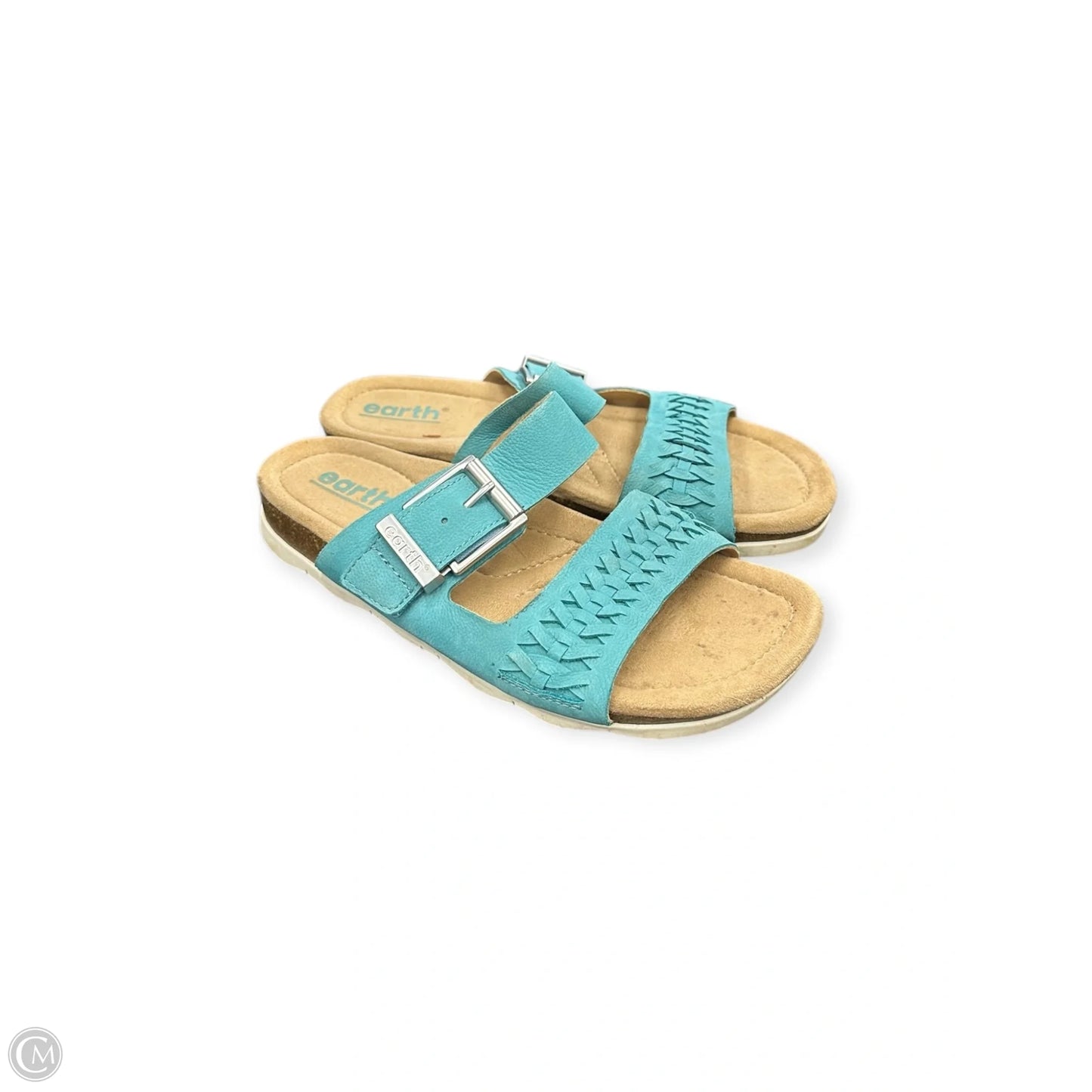 Sandals Flats By Earth In Aqua, Size: 8