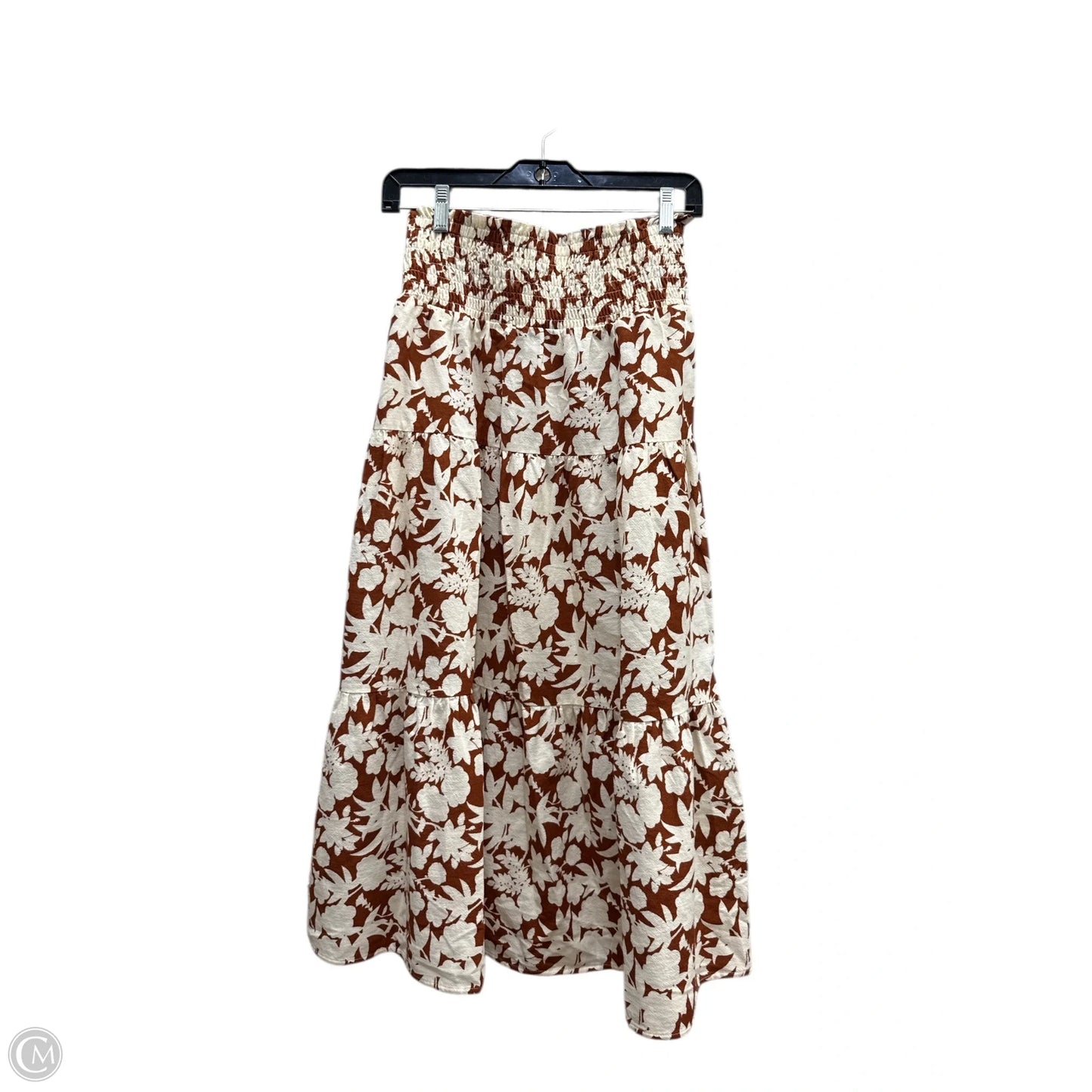 Skirt Maxi By Universal Thread In Brown & Cream, Size: S