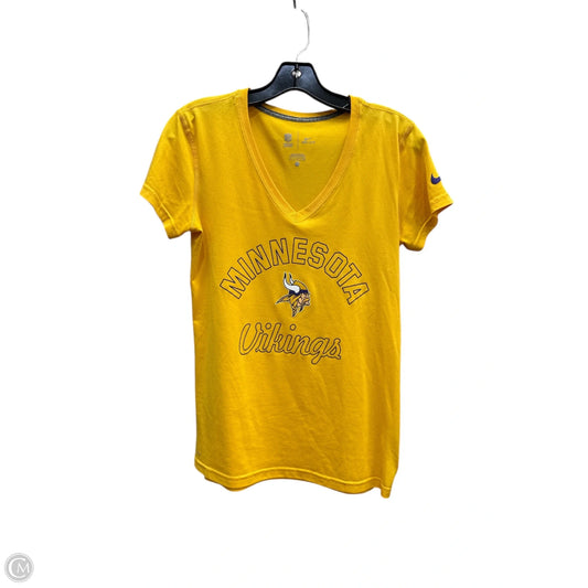 Athletic Top Short Sleeve By Nfl In Yellow, Size: S
