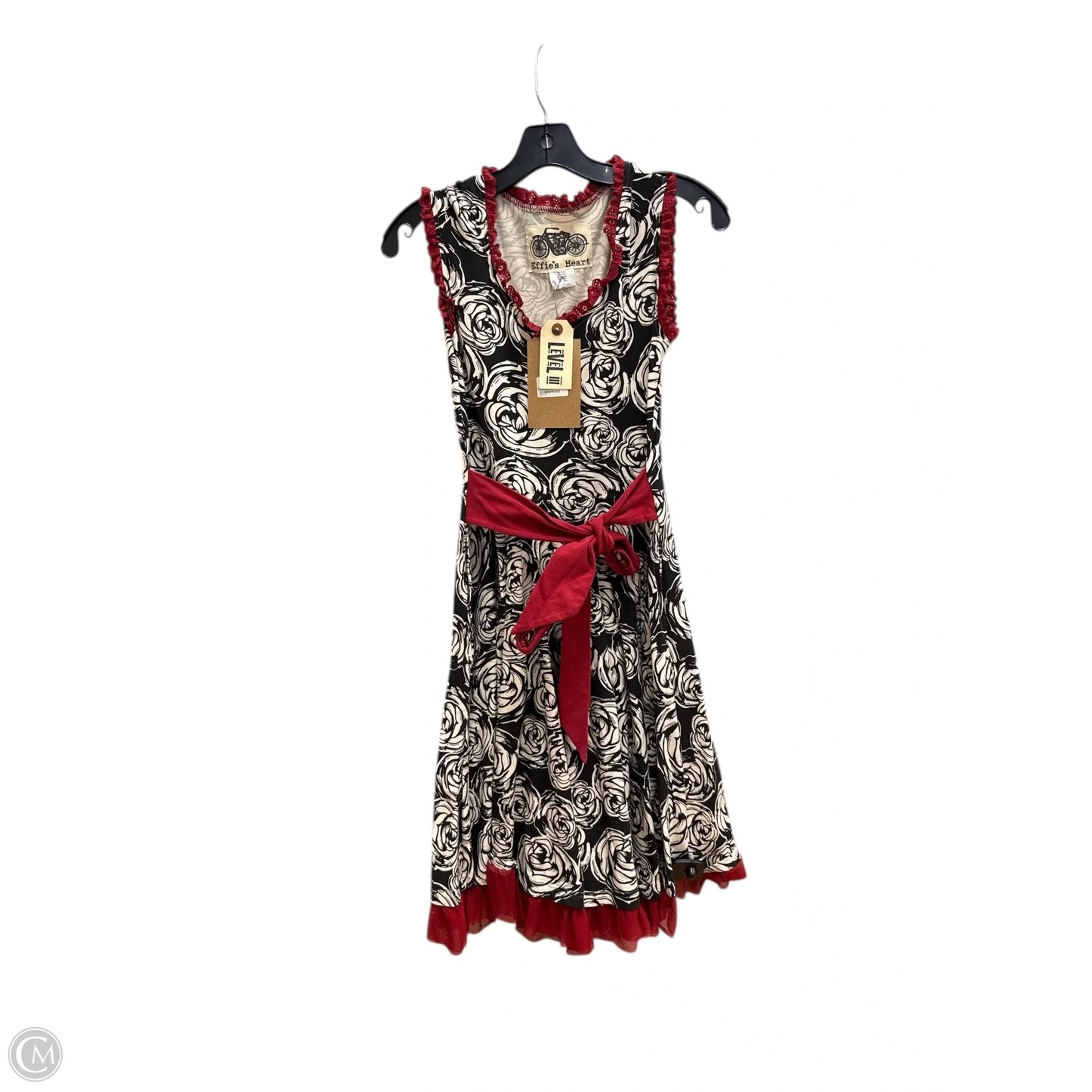 Dress Casual Midi By Clothes Mentor In Cream & Red, Size: S