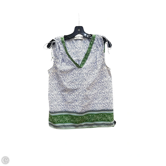 Top Sleeveless By Dalia In Blue & Green, Size: S