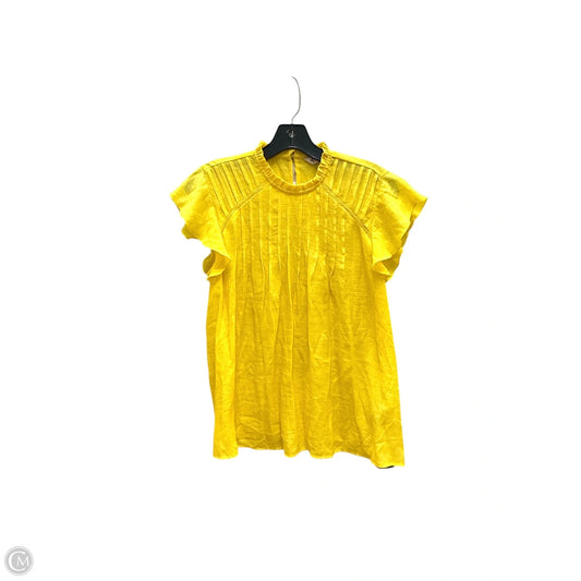 Top Short Sleeve By Nanette By Nanette Lepore In Yellow, Size: M