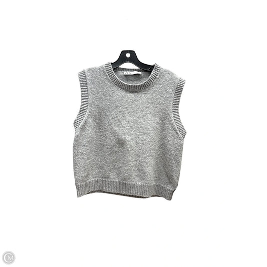 Vest Sweater By Zara In Grey, Size: L
