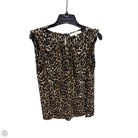 Top Sleeveless By Loft In Animal Print, Size: M