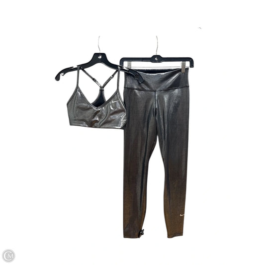 Athletic Pants 2pc By Nike Apparel In Silver, Size: S