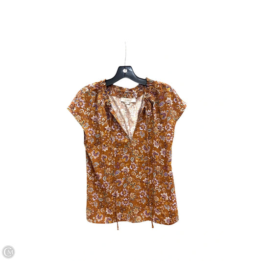 Top Sleeveless By Loft In Brown, Size: Xs