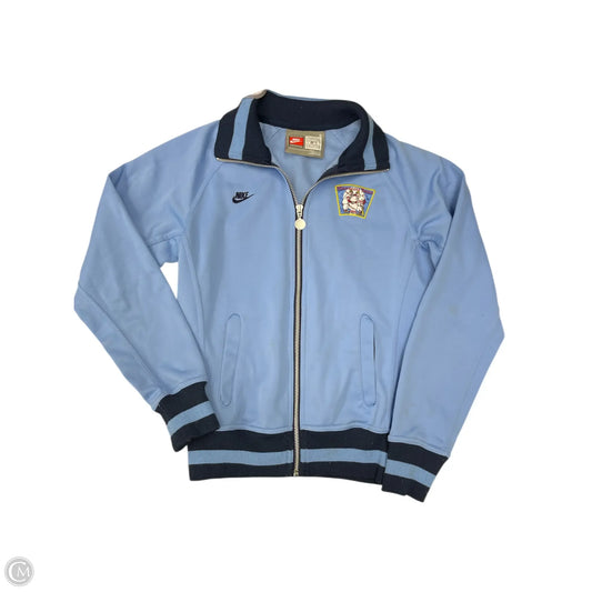 Athletic Jacket By Nike Apparel In Blue, Size: S