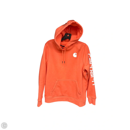Sweatshirt Hoodie By Carhartt In Orange, Size: L