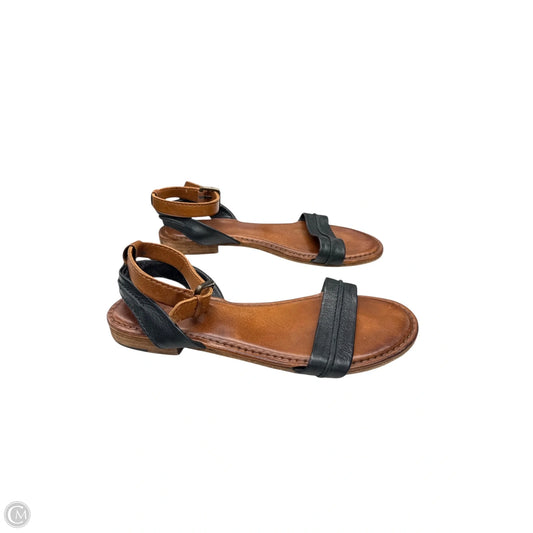 Sandals Designer By Frye In Black & Brown, Size: 8.5