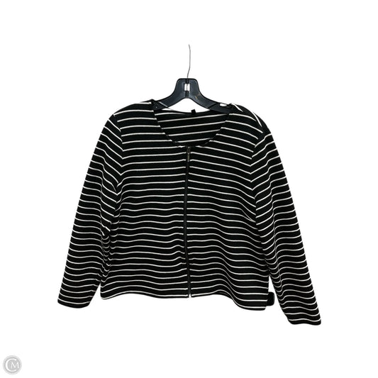 Cardigan By Apt 9 In Black & White, Size: Xlp