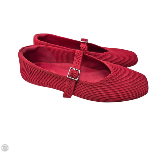 Shoes Flats By Clothes Mentor In Red