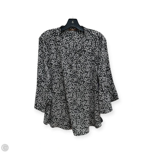 Top Long Sleeve By Clothes Mentor In Black & White, Size: Xl