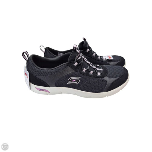 Shoes Sneakers By Skechers In Black & Purple, Size: 9