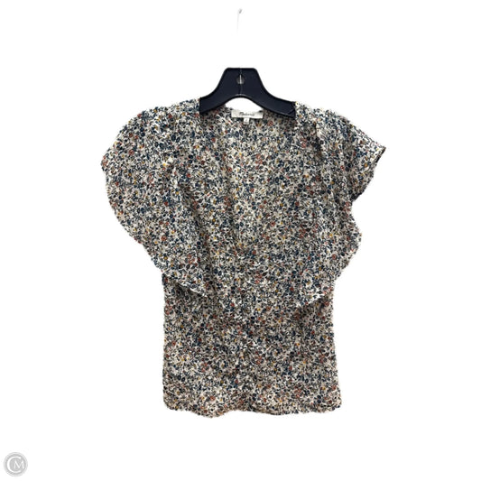 Top Short Sleeve By Madewell In Floral Print, Size: 0