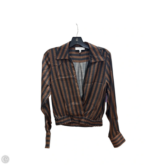 Top Long Sleeve By Reiss In Striped Pattern, Size: 8