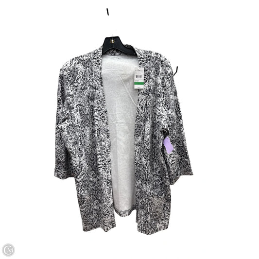 Cardigan By Studio Works In Grey & White, Size: L