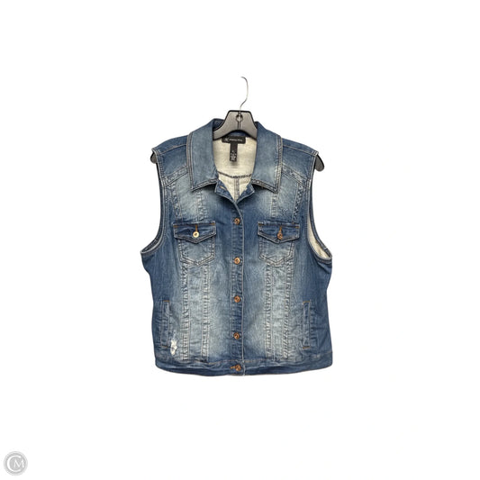 Vest Other By Inc In Blue Denim, Size: Xl
