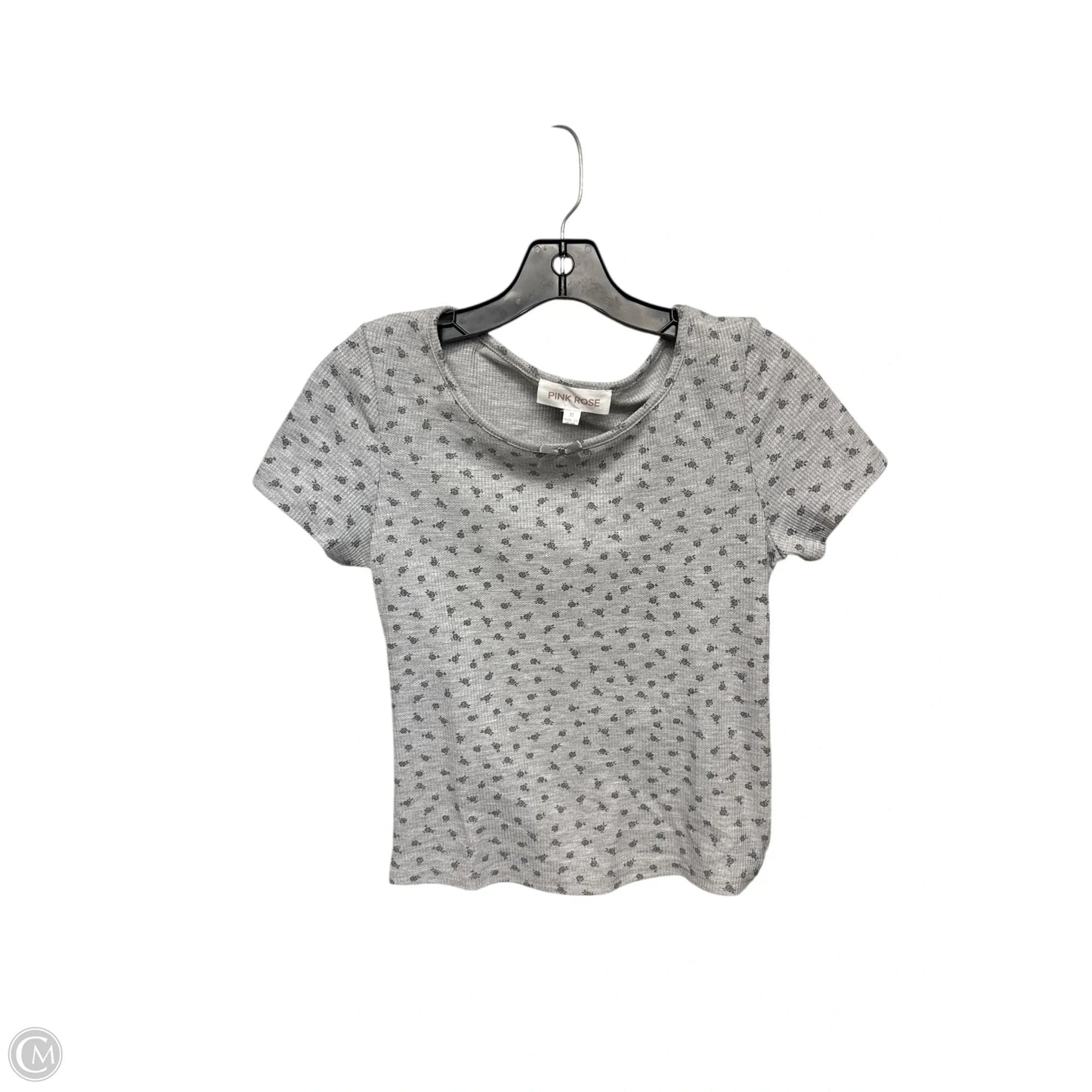 Top Short Sleeve By Pink Rose In Grey, Size: S