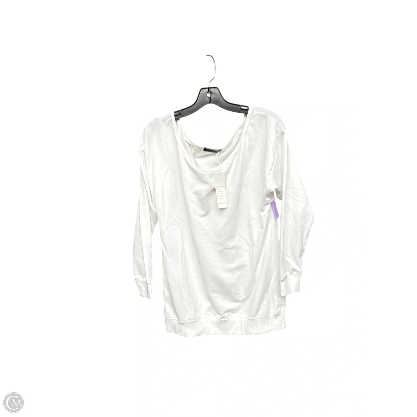 Top Long Sleeve By Clothes Mentor In White, Size: S