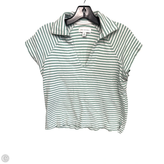 Top Short Sleeve By Free Assembly In Tan, Size: Xs