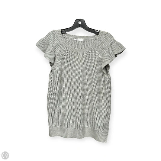Top Short Sleeve By Staccato In Grey, Size: L