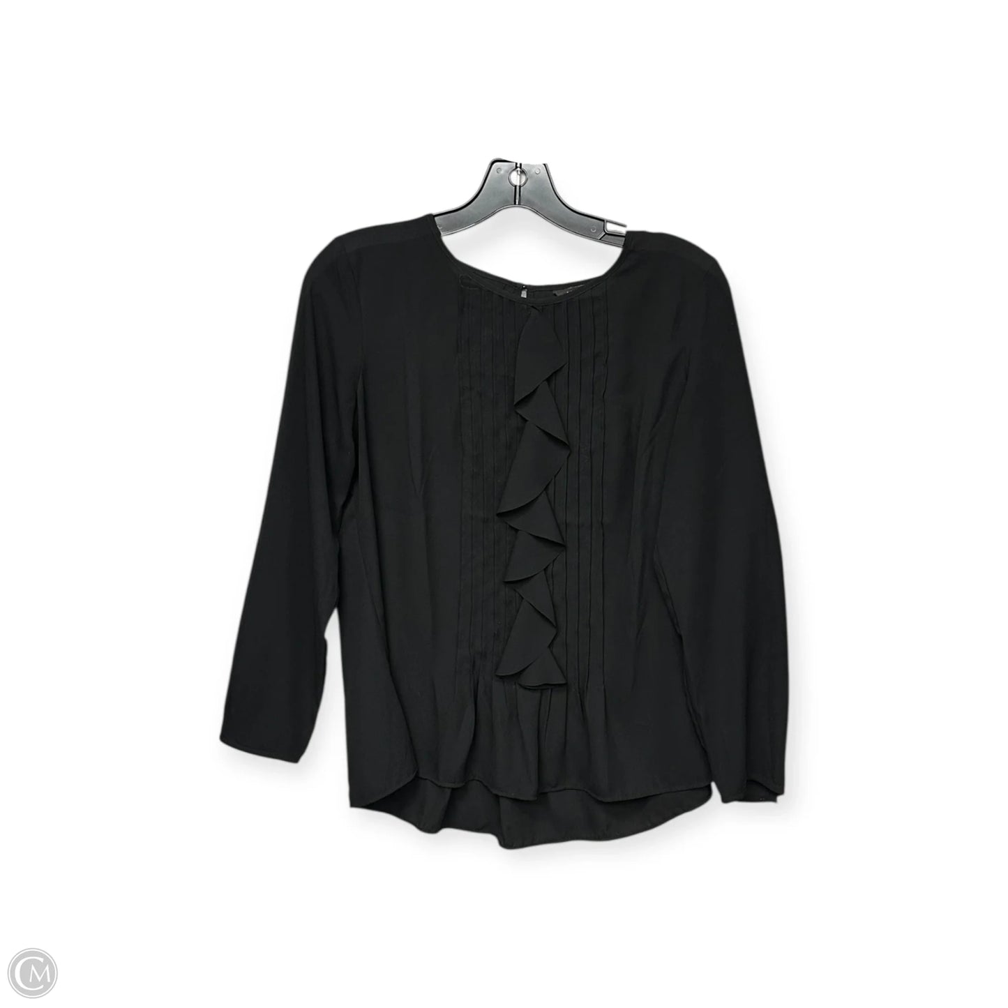 Top Long Sleeve By Banana Republic In Black, Size: S