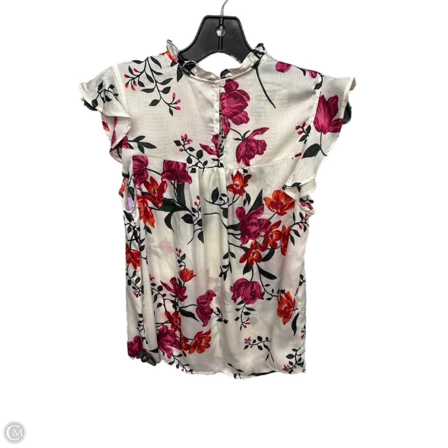 Top Short Sleeve By Old Navy In Pink & White, Size: S
