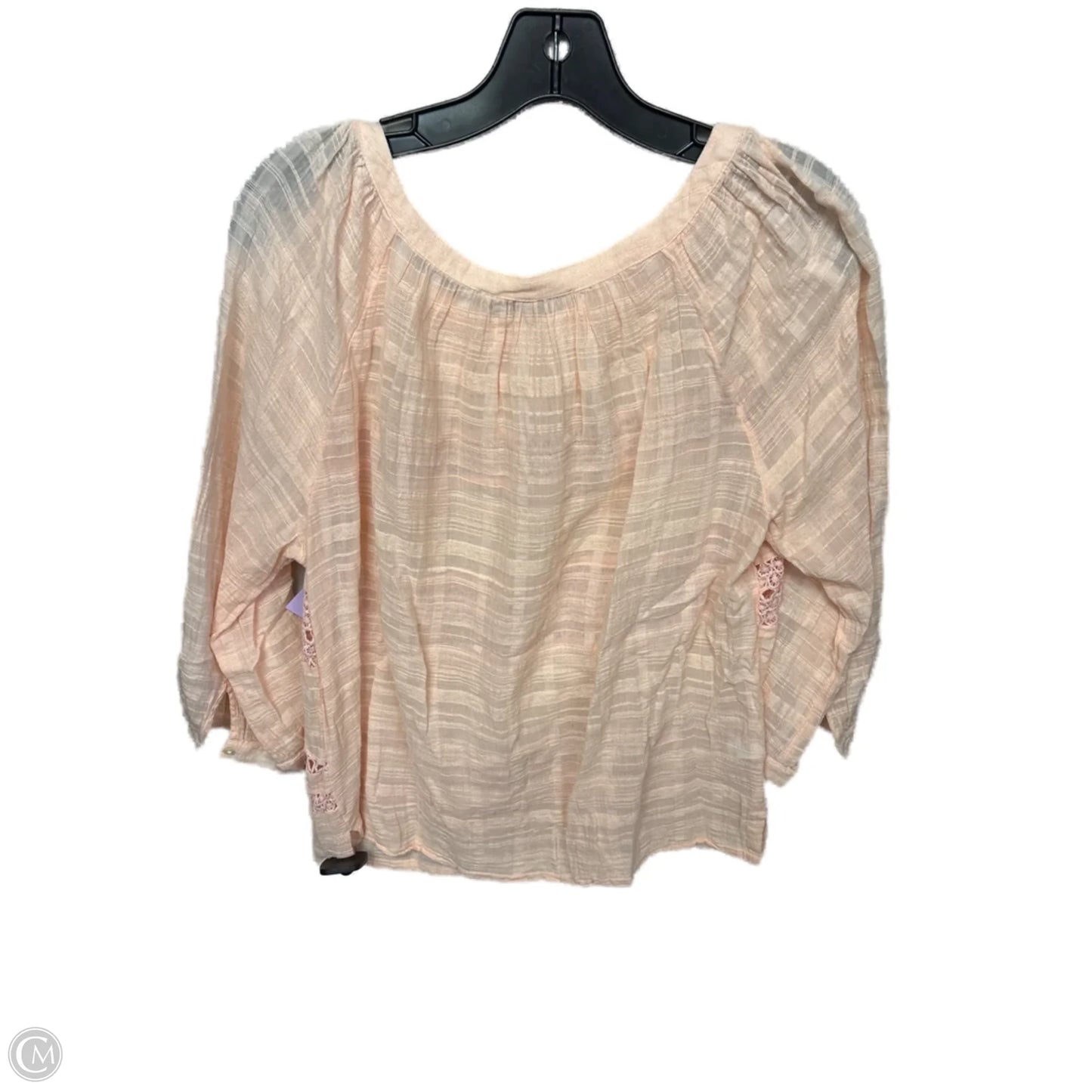 Top 3/4 Sleeve By Loft In Pink, Size: M